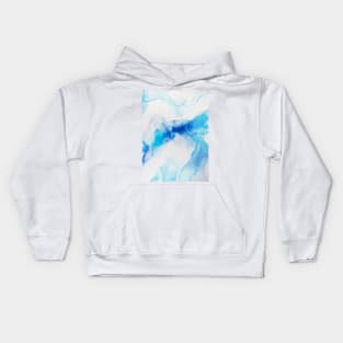 Abstract painting colorful liquid alcohol ink technique. Style incorporates the swirls of marble or the ripples of agate. Kids Hoodie